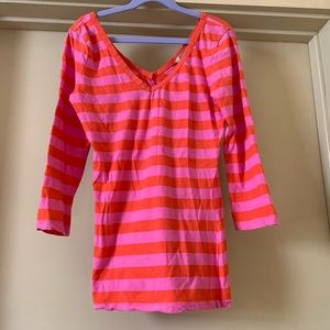 Banana Republic v-neck striped tee